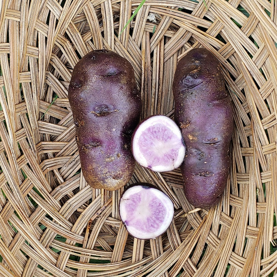 Patatas, todas azules